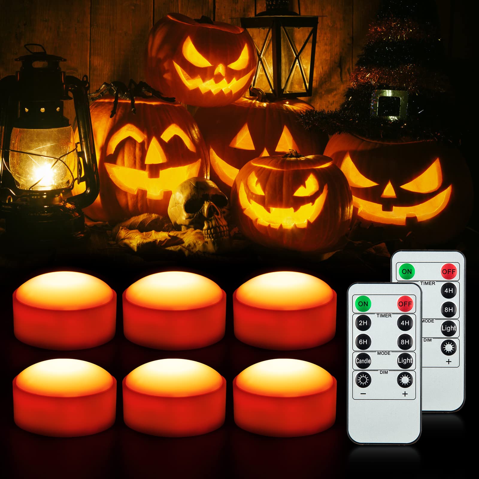 Amazon.com: Litake LED Flameless Pumpkin Lights with Remote